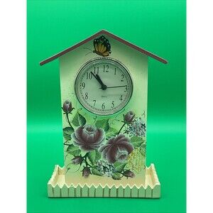 Wooden Bird House shaped wall/table battery operated clock...